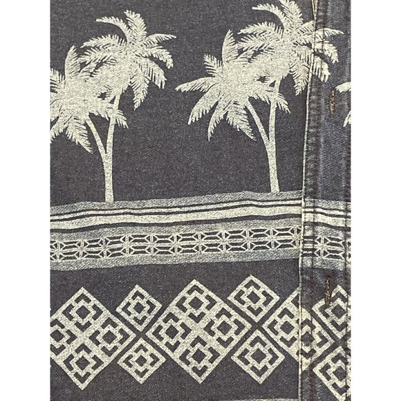 Mens TOMMY BAHAMA Blue Palm Tree Button Down Jacket Shirt sz XL‎ - Picture 4 of 9